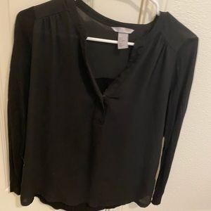Black long sleeve blouse